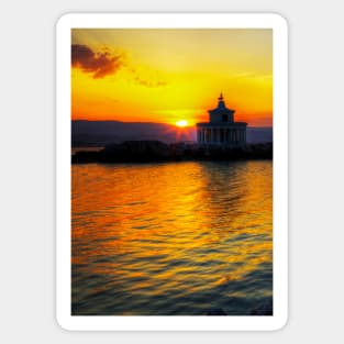 Argostoli lighthouse Sunset, Kefalonia, Greece Sticker